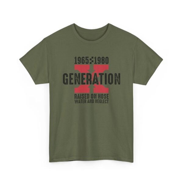 6208808910128913720_2048.jpeg Sarcastic apparel design from Twisted Angell with the phrase “Generation X T‑Shirt (1965–1980) - Raised on Noise, Water and Neglect” printed on the front.