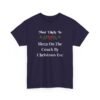 Unisex t-shirt from Twisted Angell with the sarcastic phrase “Most Likely To Sleep On The Couch By Christmas Eve” printed on the front.