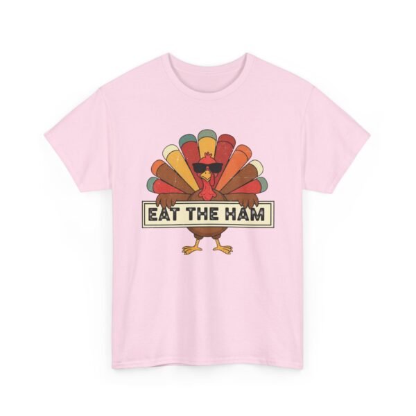 Unisex t-shirt from Twisted Angell with the sarcastic phrase “Eat the Ham” printed on the front.
