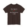 Unisex t-shirt from Twisted Angell with the sarcastic phrase “Most Likely To Buy Themselves A Gift” printed on the front.