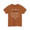Unisex t-shirt from Twisted Angell with the sarcastic phrase “Most Likely To Be The “Before” Example In The Family Group Chat” printed on the front.