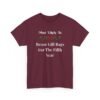Unisex t-shirt from Twisted Angell with the sarcastic phrase “Most Likely To Reuse Gift Bags For The Fifth Year” printed on the front.