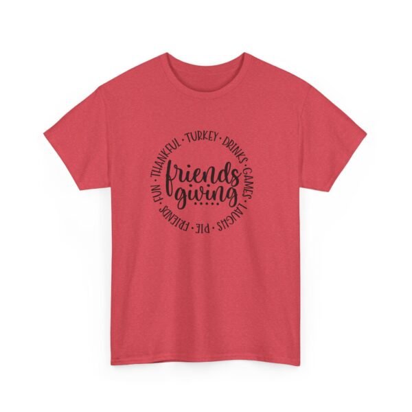 Unisex t-shirt from Twisted Angell with the sarcastic phrase “Friendsgiving” printed on the front.