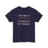 Unisex t-shirt from Twisted Angell with the sarcastic phrase “Most Likely To Get Run Over By A Reindeer” printed on the front.