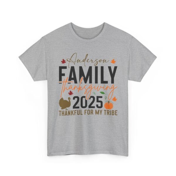 6508154380776632196_2048-1.jpeg Sarcastic apparel design from Twisted Angell with the phrase “Personalized Family Thanksgiving Thankful For My Tribe Tee 2025” printed on the front.