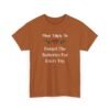 6521678097031633267_2048.jpeg Unisex t-shirt from Twisted Angell with the sarcastic phrase “Most Likely To Forget The Batteries For Every Toy” printed on the front.