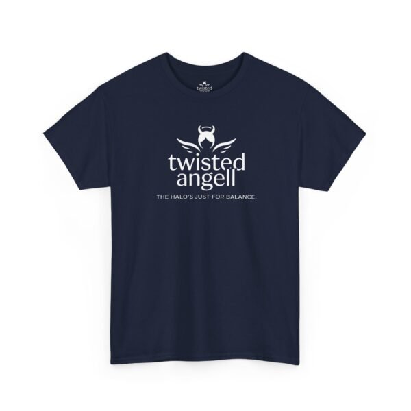 Unisex t-shirt from Twisted Angell with the sarcastic phrase “Twisted Angell - White” printed on the front.