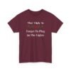 Unisex t-shirt from Twisted Angell with the sarcastic phrase “Most Likely To Forget To Plug In The Lights” printed on the front.