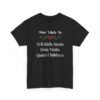 Unisex t-shirt from Twisted Angell with the sarcastic phrase “Most Likely To Tell Kids Santa Only Visits Quiet Children” printed on the front.