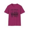 Unisex t-shirt from Twisted Angell with the sarcastic phrase “Don't Rush Me, It's Not The Last Minute, I have Plenty Of Time” printed on the front.