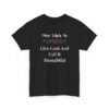 Unisex t-shirt from Twisted Angell with the sarcastic phrase “Most Likely To Give Cash And Call It Thoughtful” printed on the front.