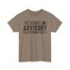 Unisex t-shirt from Twisted Angell with the sarcastic phrase “Generation X Advisory – Approach At Own Risk” printed on the front.