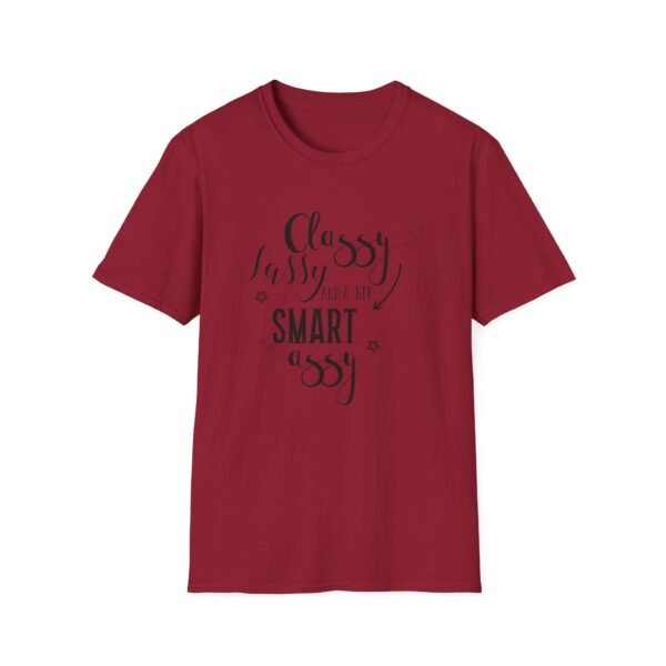 6706743775032776409_2048-1.jpeg Unisex t-shirt from Twisted Angell with the sarcastic phrase “Classy Sassy and a Bit Smart Assy” printed on the front.
