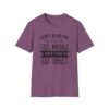 Unisex t-shirt from Twisted Angell with the sarcastic phrase “Don't Rush Me, It's Not The Last Minute, I have Plenty Of Time” printed on the front.