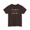 Unisex t-shirt from Twisted Angell with the sarcastic phrase “Most Likely To Deck A Hoe” printed on the front.