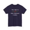 Unisex t-shirt from Twisted Angell with the sarcastic phrase “Most Likely To Bake Christmas Cookies” printed on the front.
