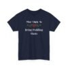Unisex t-shirt from Twisted Angell with the sarcastic phrase “Most Likely To Bring Pudding Shots” printed on the front.