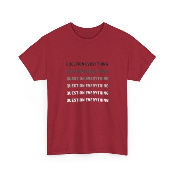 7009831343041167759_2048-1.jpeg Unisex t-shirt from Twisted Angell with the sarcastic phrase “Question Everything” printed on the front.