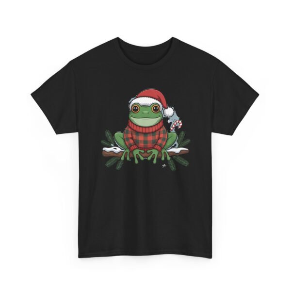 Unisex t-shirt from Twisted Angell with the sarcastic phrase “Festive Frog” printed on the front.