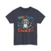 Unisex t-shirt from Twisted Angell with the sarcastic phrase “Weird Teachers Build Character” printed on the front.