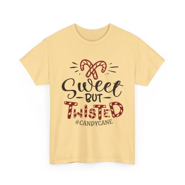 Unisex t-shirt from Twisted Angell with the sarcastic phrase “Sweet But Twisted” printed on the front.