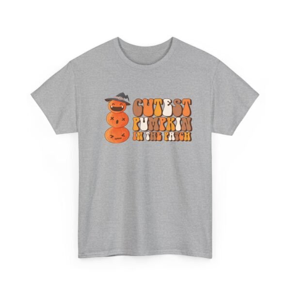 Unisex t-shirt from Twisted Angell with the sarcastic phrase “Cutest Pumpkin in the Patch” printed on the front.