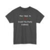 Unisex t-shirt from Twisted Angell with the sarcastic phrase “Most Likely To Avoid The Party Entirely” printed on the front.