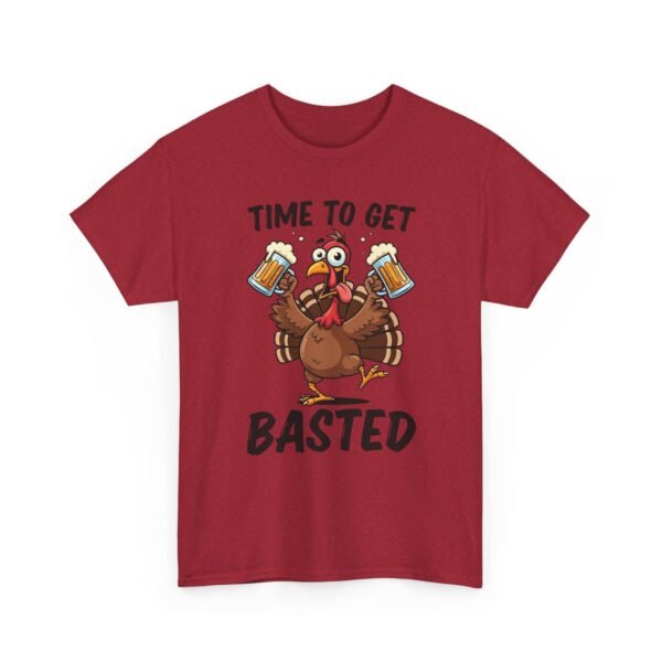 Unisex t-shirt from Twisted Angell with the sarcastic phrase “Time To Get Basted” printed on the front.