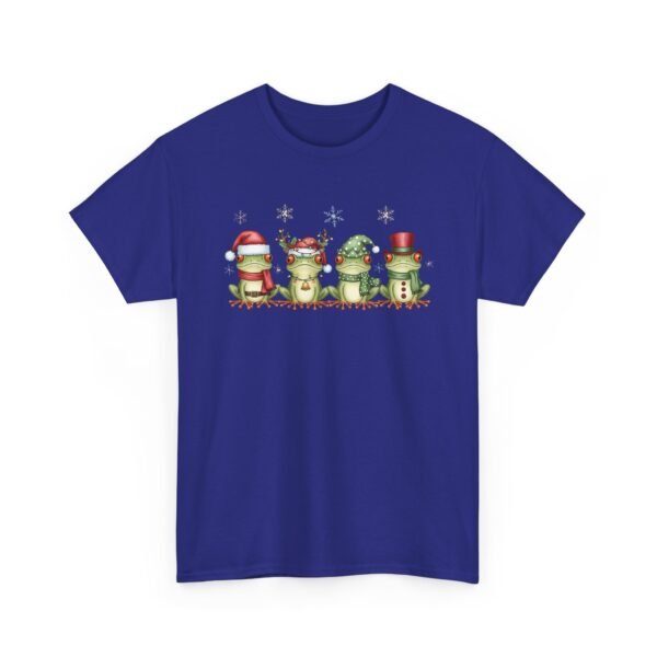 Unisex t-shirt from Twisted Angell with the sarcastic phrase “Festive Frogs” printed on the front.