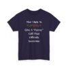 Unisex t-shirt from Twisted Angell with the sarcastic phrase “Most Likely To Give A "Funny" Gift That Offends Someone” printed on the front.