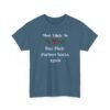Unisex t-shirt from Twisted Angell with the sarcastic phrase “Most Likely To Buy Their Partner Socks Again” printed on the front.