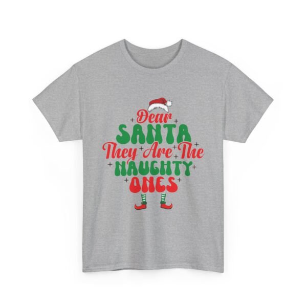 Unisex t-shirt from Twisted Angell with the sarcastic phrase “Dear Santa, They Are The Naughty Ones” printed on the front.