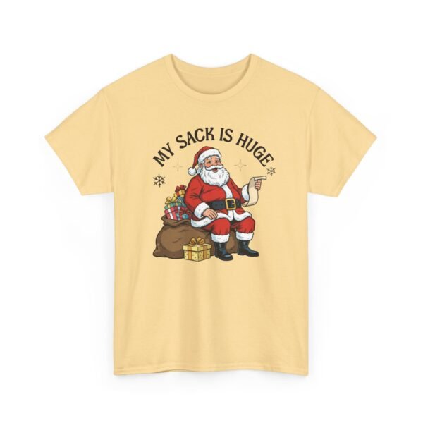 Unisex t-shirt from Twisted Angell with the sarcastic phrase “My Sack Is Huge” printed on the front.