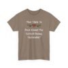 Unisex t-shirt from Twisted Angell with the sarcastic phrase “Most Likely To Post About The Grinch Being "Relatable” printed on the front.