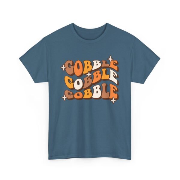 Unisex t-shirt from Twisted Angell with the sarcastic phrase “Thanksgiving Gobble Gobble” printed on the front.