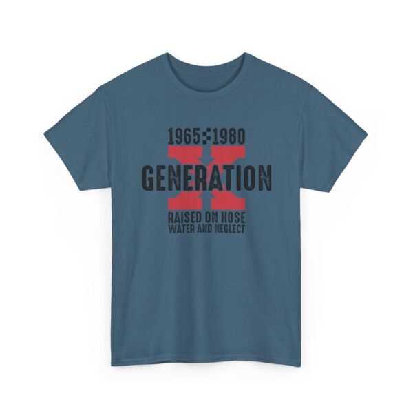 7746663243773163172_2048.jpeg Sarcastic apparel design from Twisted Angell with the phrase “Generation X T‑Shirt (1965–1980) - Raised on Noise, Water and Neglect” printed on the front.
