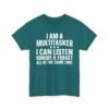 Unisex t-shirt from Twisted Angell with the sarcastic phrase “I Am A Multitasker, I Can Listen, Ignore & Forget All At The Same Time” printed on the front.