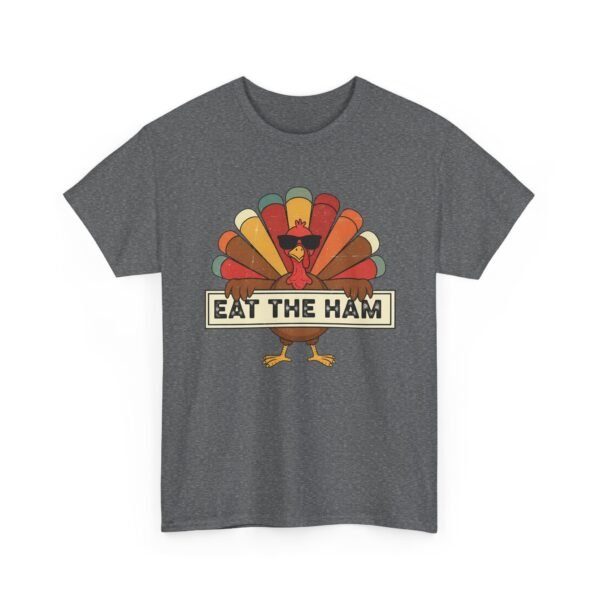 Unisex t-shirt from Twisted Angell with the sarcastic phrase “Eat the Ham” printed on the front.