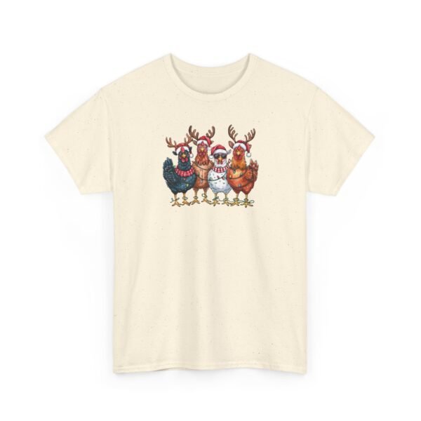 Unisex t-shirt from Twisted Angell with the sarcastic phrase “Holiday Chickens” printed on the front.