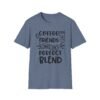 Unisex t-shirt from Twisted Angell with the sarcastic phrase “Coffee & Friends Make the Perfect Blend” printed on the front.