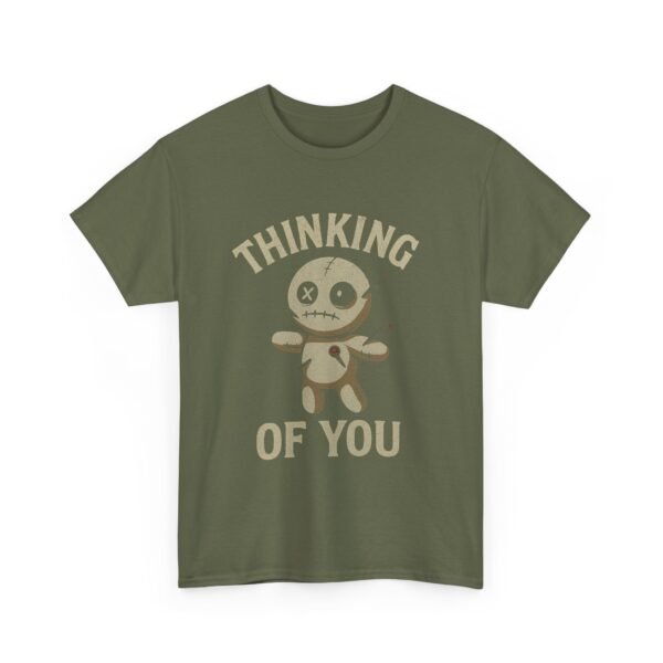 8214079149932078636_2048-1.jpeg Unisex t-shirt from Twisted Angell with the sarcastic phrase “Thinking of You” printed on the front.