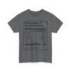 Unisex t-shirt from Twisted Angell with the sarcastic phrase “Generation X Nutrition Facts” printed on the front.