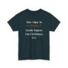 Unisex t-shirt from Twisted Angell with the sarcastic phrase “Most Likely To Grade Papers On Christmas Eve” printed on the front.