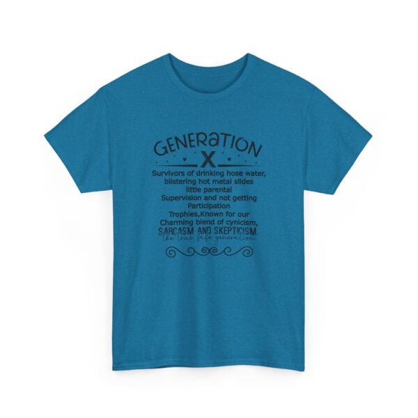 Sarcastic apparel design from Twisted Angell with the phrase “Generation X Definition - Sarcasm & Skepticism Tee” printed on the front.