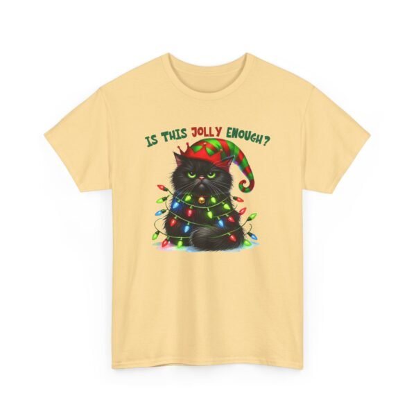 Unisex t-shirt from Twisted Angell with the sarcastic phrase “Is This Jolly Enough?” printed on the front.