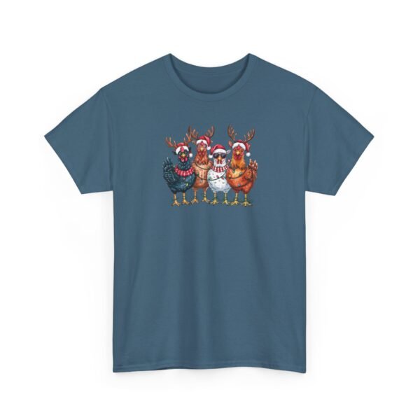 Unisex t-shirt from Twisted Angell with the sarcastic phrase “Holiday Chickens” printed on the front.
