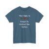 Unisex t-shirt from Twisted Angell with the sarcastic phrase “Most Likely To Forget To Defrost The Turkey” printed on the front.