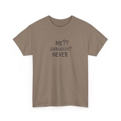 8527459925416940252_2048-2.jpeg Unisex t-shirt from Twisted Angell with the sarcastic phrase “Me?? Sarcastic? NEVER” printed on the front.