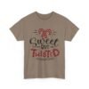 Unisex t-shirt from Twisted Angell with the sarcastic phrase “Sweet But Twisted” printed on the front.