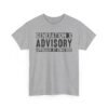 Unisex t-shirt from Twisted Angell with the sarcastic phrase “Generation X Advisory – Approach At Own Risk” printed on the front.